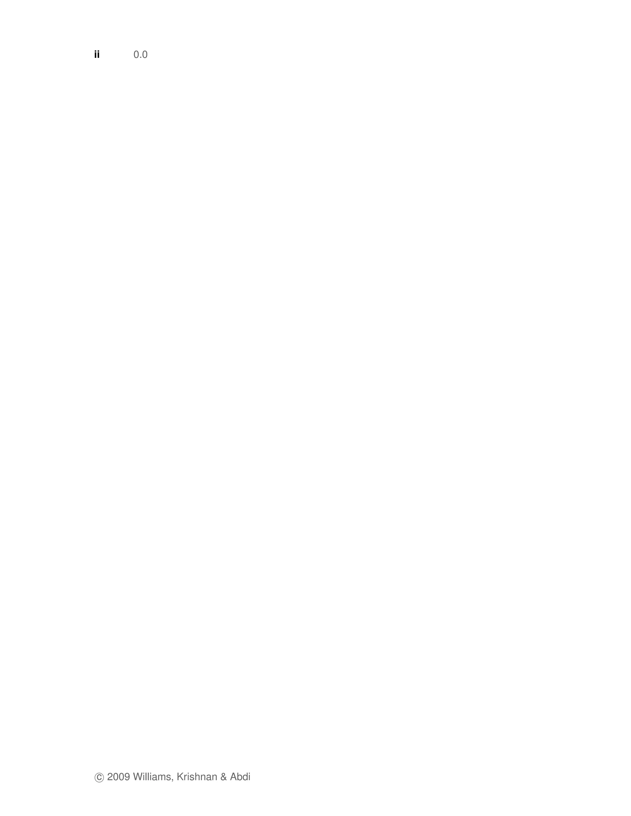 ii     0.0




c 2009 Williams, Krishnan & Abdi
 