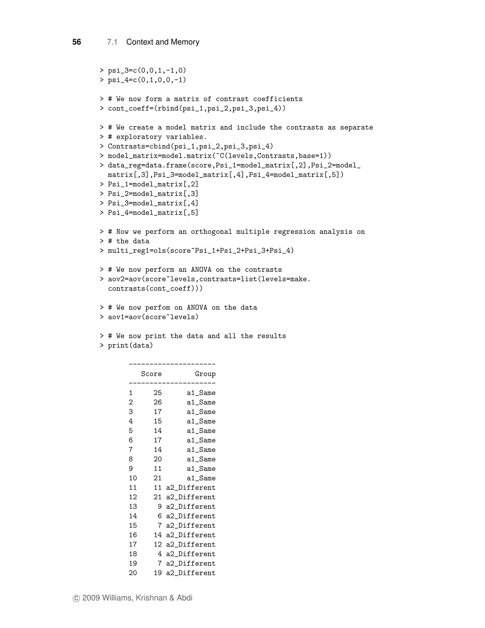 56      7.1   Context and Memory




c 2009 Williams, Krishnan & Abdi
 