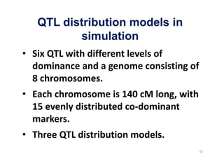 QTL distribution models in
       simulation
 