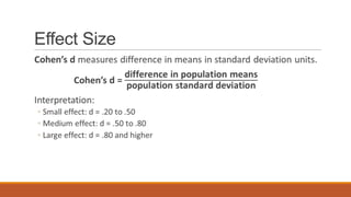 Effect Size
 