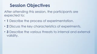 Experiment Objective Experimental designs................pptx