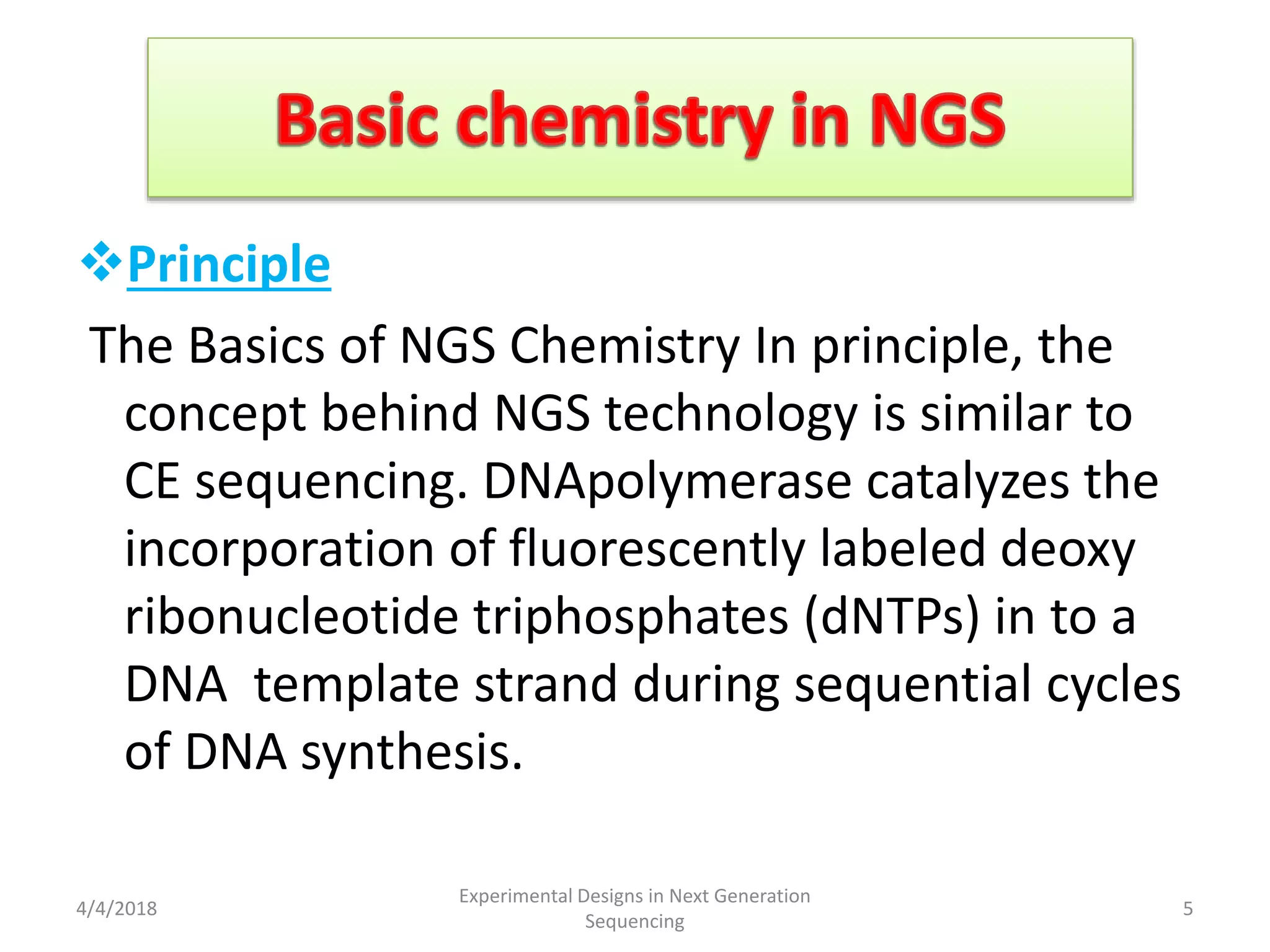 Experimental Designs in Next Generation Sequencing | PPTX