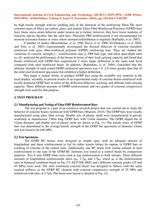 Experimental investigation of concrete beams reinforced with gfrp bars ...