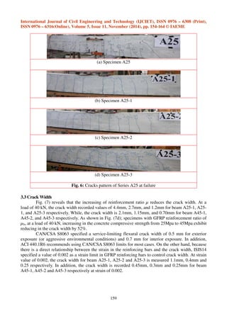 Experimental investigation of concrete beams reinforced with gfrp bars ...