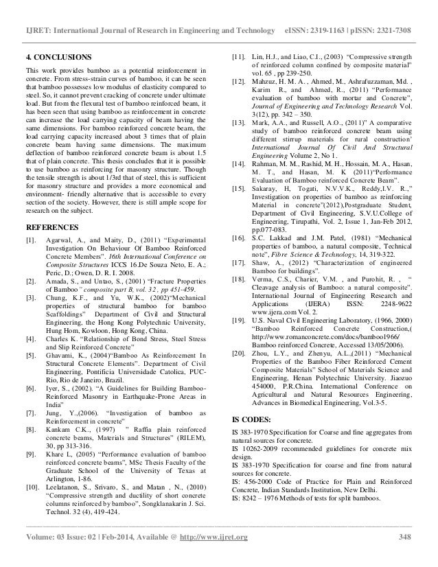 Bamboo reinforced concrete research paper picture