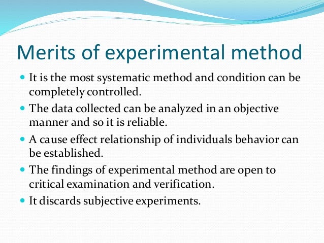 experimental method experimental method