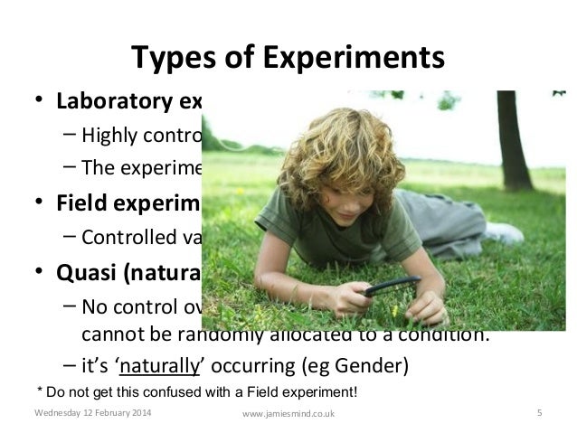 Experimental methods