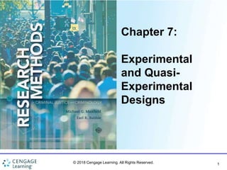 1
Chapter 7:
Experimental
and Quasi-
Experimental
Designs
© 2018 Cengage Learning. All Rights Reserved.
 