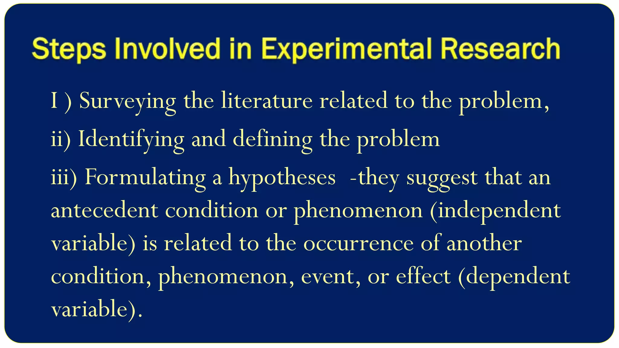 Experimental Research Design - Meaning, Characteristics and Classification
