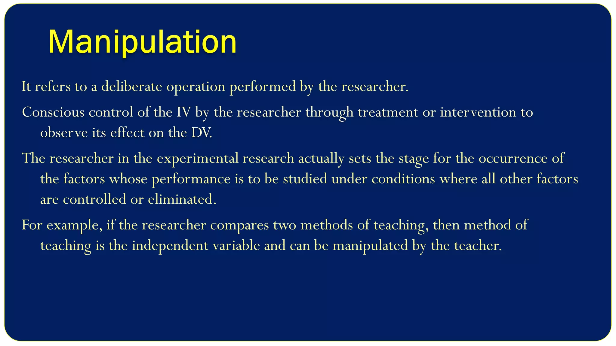Experimental Research Design - Meaning, Characteristics and Classification