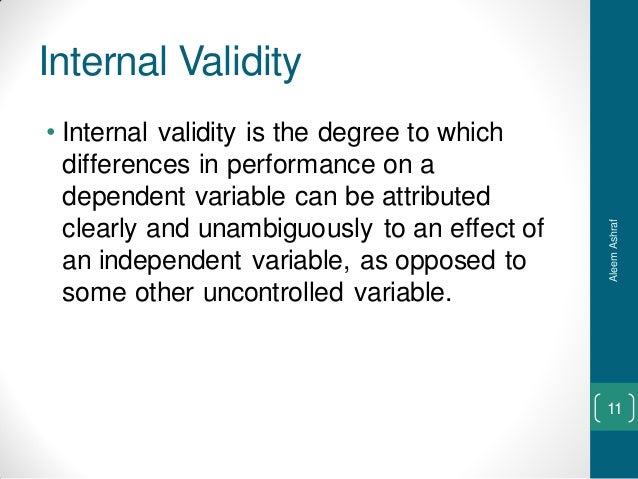 internal validity