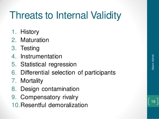 internal validity