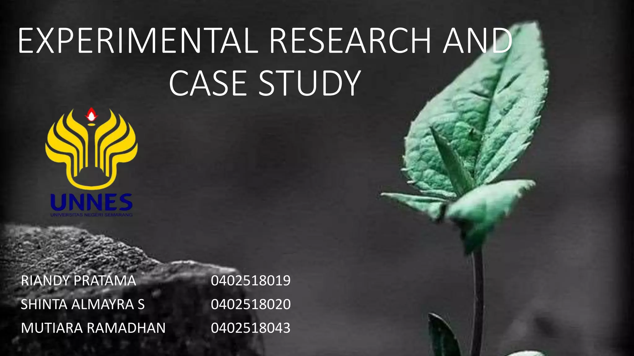 Experimental research | PPT