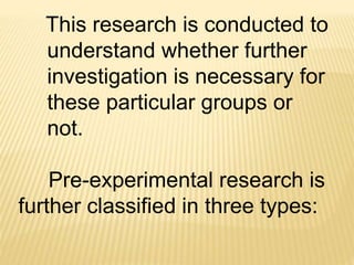 Experimental Research