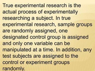 Experimental Research