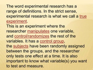 Experimental Research
