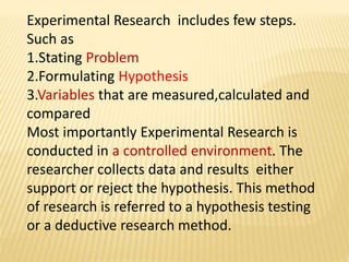 Experimental Research