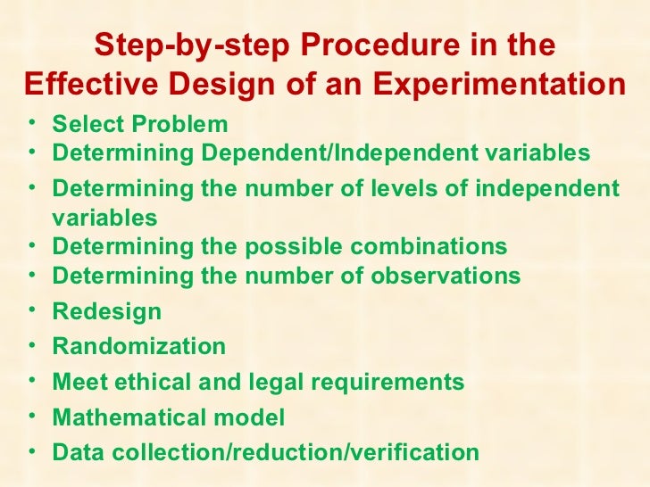 Experimental research sd