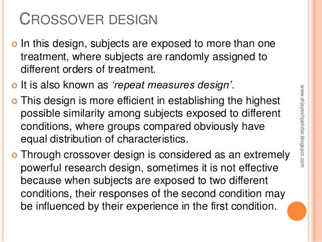 experimental research design crossover design