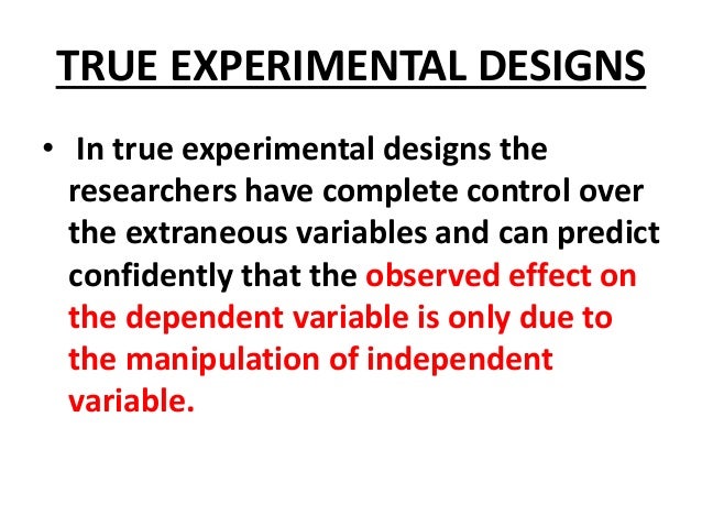 Experimental Research Design