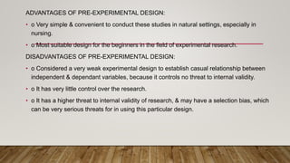 Experimental research design