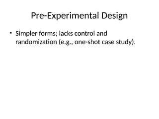 Experimental_Research_Design in sciences | PPTX