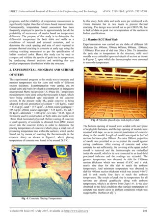 Experimental study of temperature rise and early age thermal crack ...