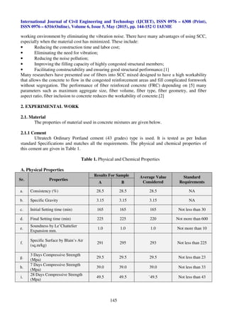 Experimental study on flexural behavior of the self compacting concrete ...