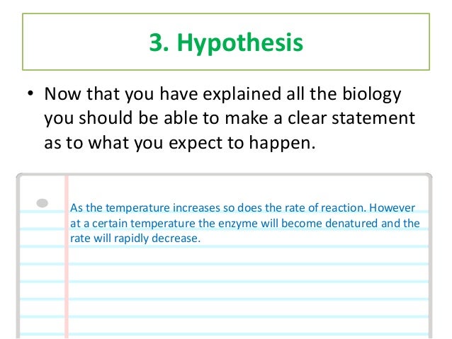 hypothesis example ap bio