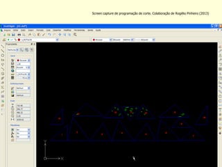 Screen capture de programação de corte. Colaboração de Rogélio Pinheiro (2013)  