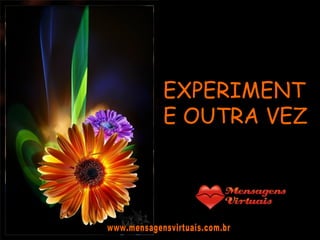 EXPERIMENTE OUTRA VEZ www.mensagensvirtuais.com.br 
