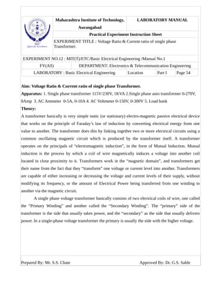 Experiment no. 12 | PDF