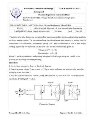 Experiment no. 12 | PDF