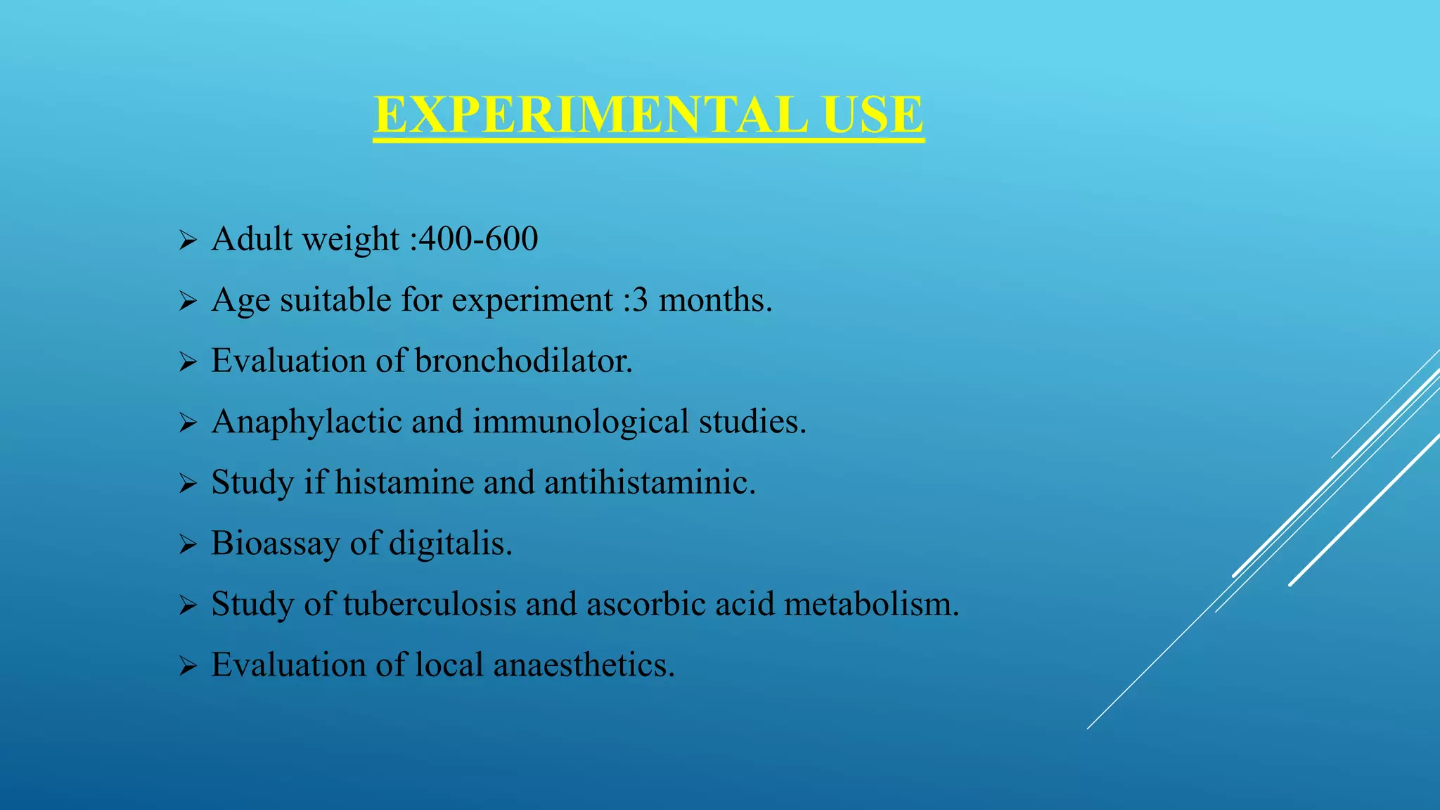 Laboratory Animal Used In Pharmacological Experiment. PPT