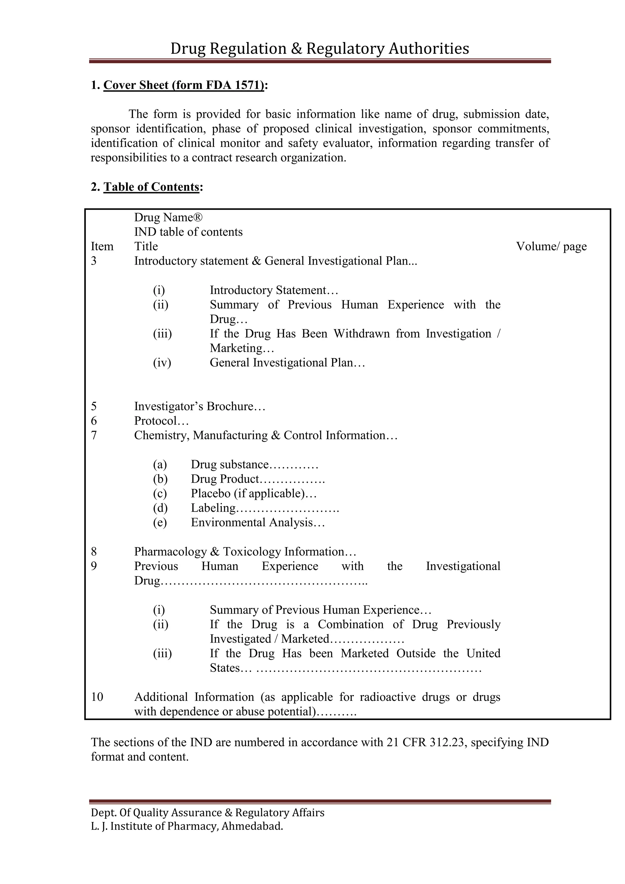 To compare filing process of NDA of different countries of India, US ...