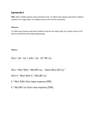 Experiment no 5 | PDF