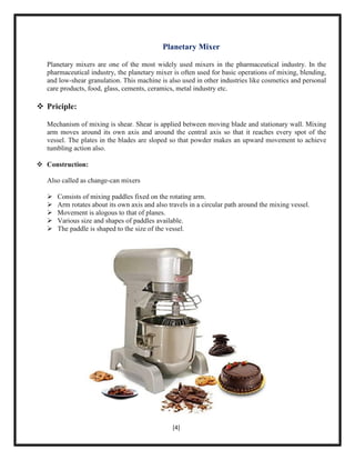 Demonstration of Colloid Mill, Planetary Mixer, Fluidized Bed Dryer ...