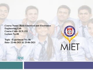 Experiment No 6 basic elec and elec enggg | PPTX