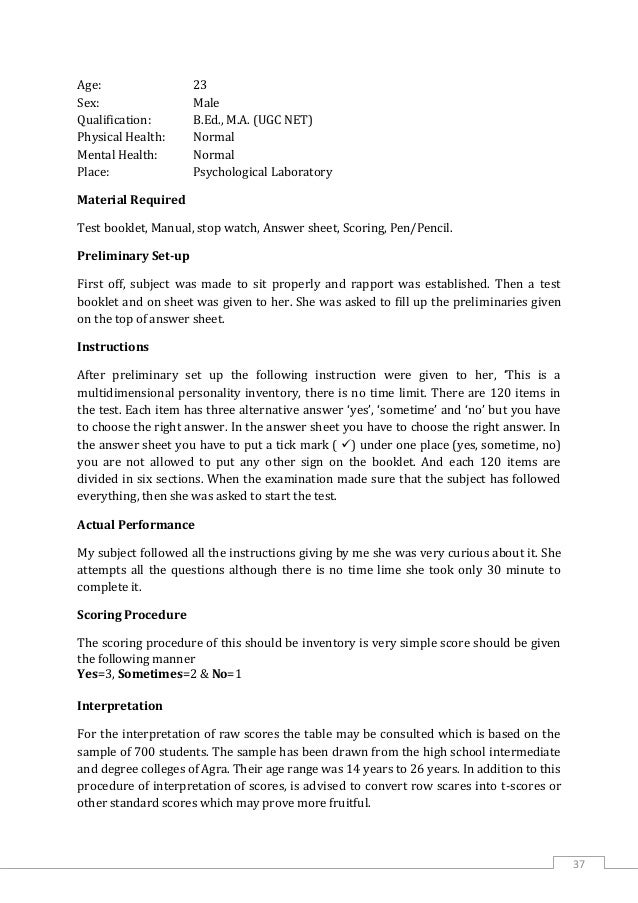 Psychology write assignments up experiment