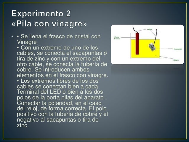 Pila De Vinagre Cobre Y Zinc