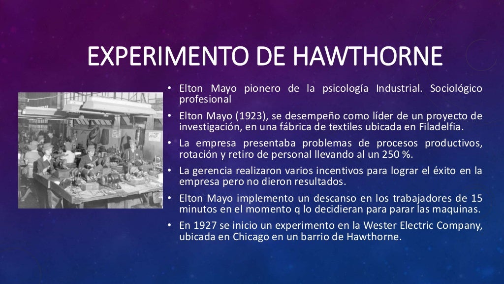 Experimento de hawthorne