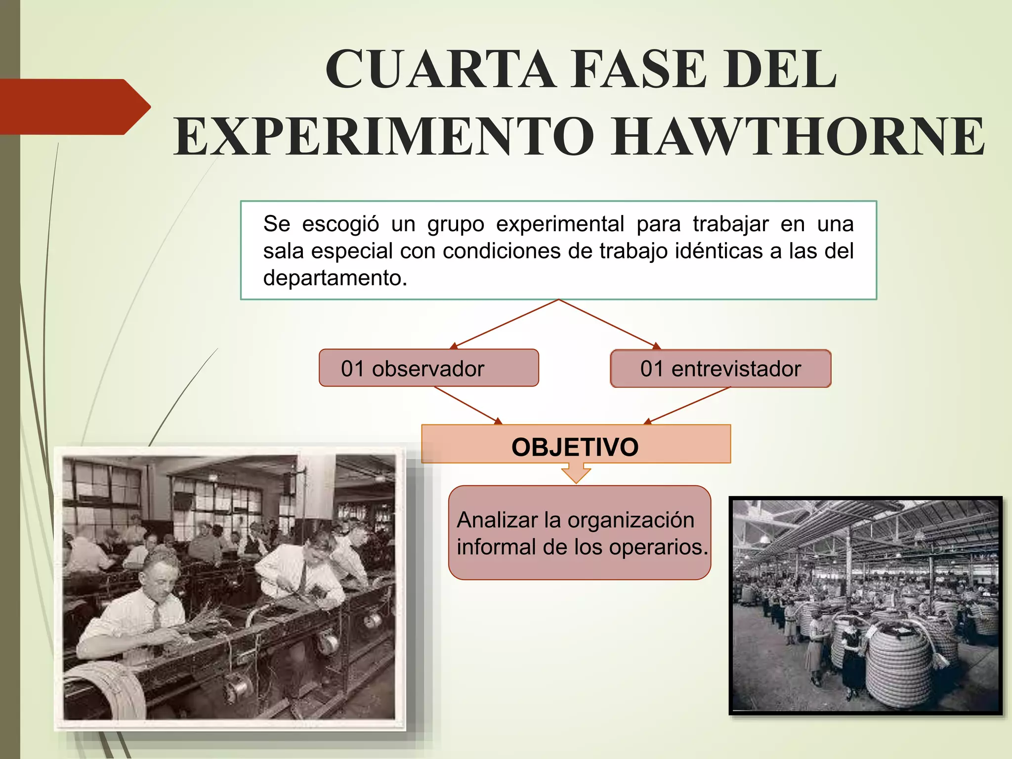 Experimento hawthorne viernes diurno | PPT