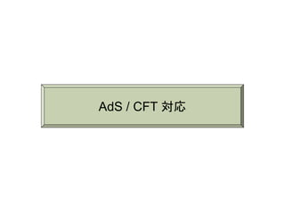 AdS / CFT 対応
 