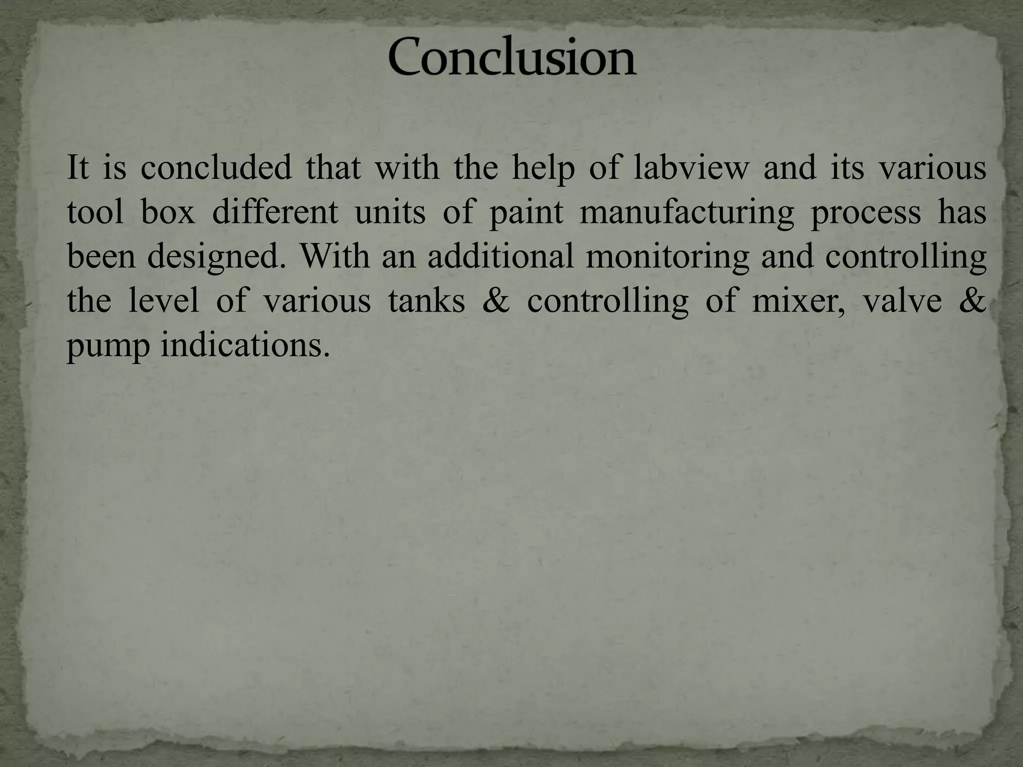 Paint Manufacturing Process PPT