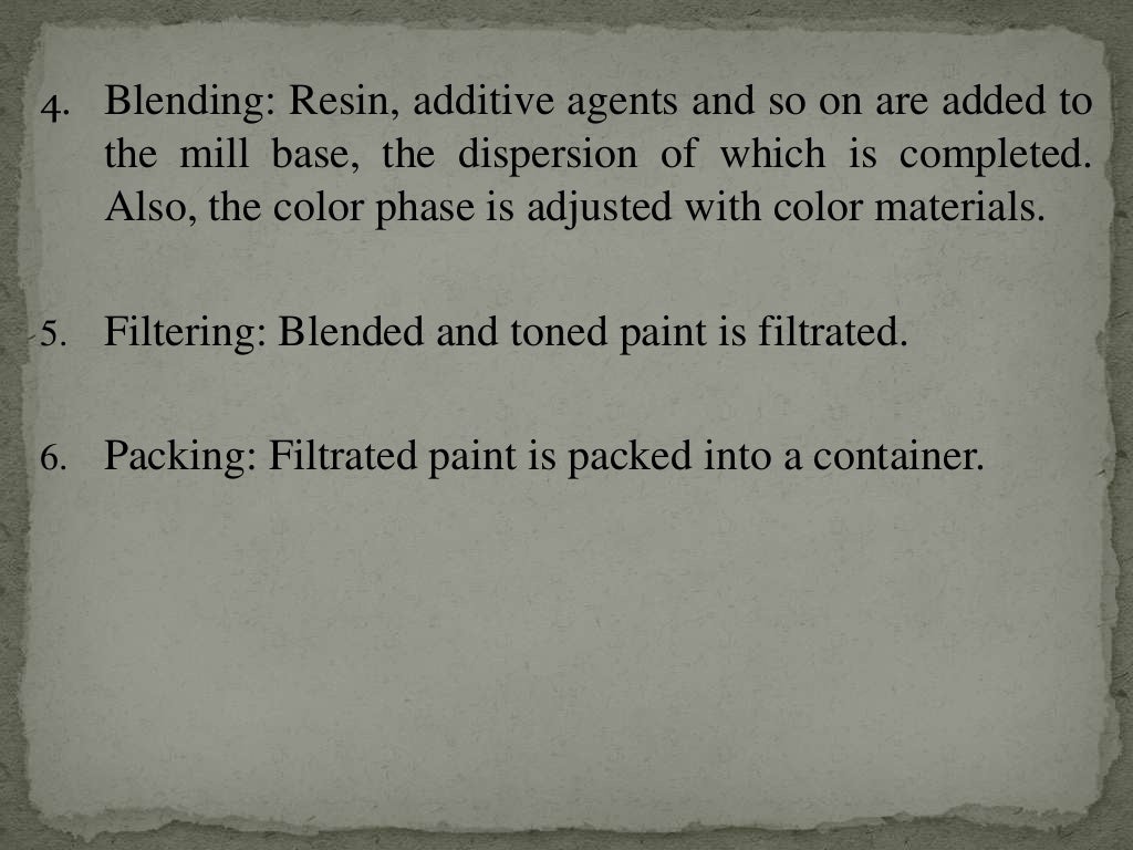 Paint Manufacturing Process