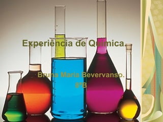 Experiência de Química. Bruna Maria Bevervanso. 8ªB 
