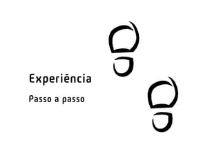 Experiência
Passo a passo
 