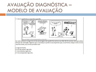 AVALIAÇÃO DIAGNÓSTICA – MODELO DE AVALIAÇÃO 