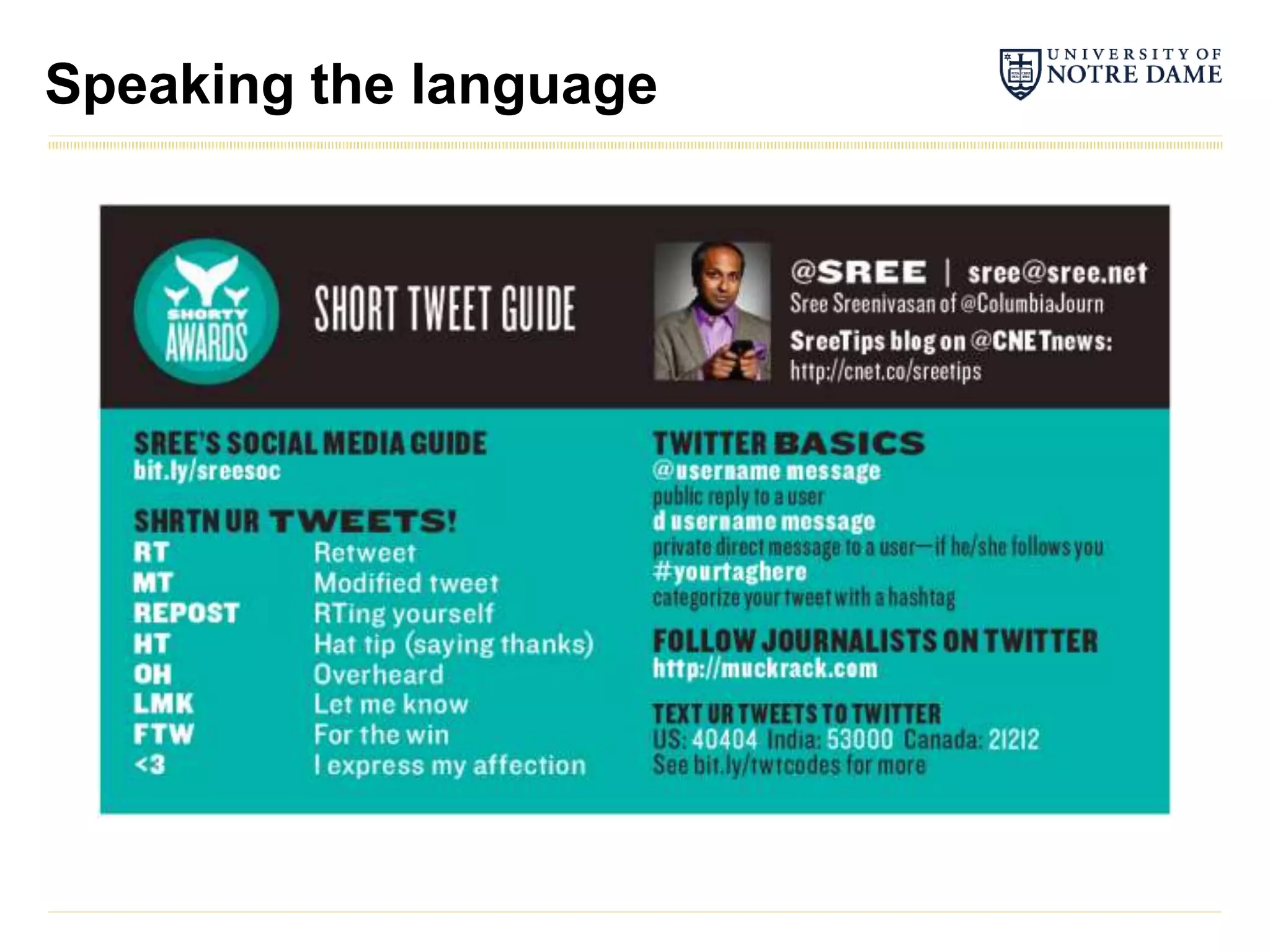 Speaking the language
 