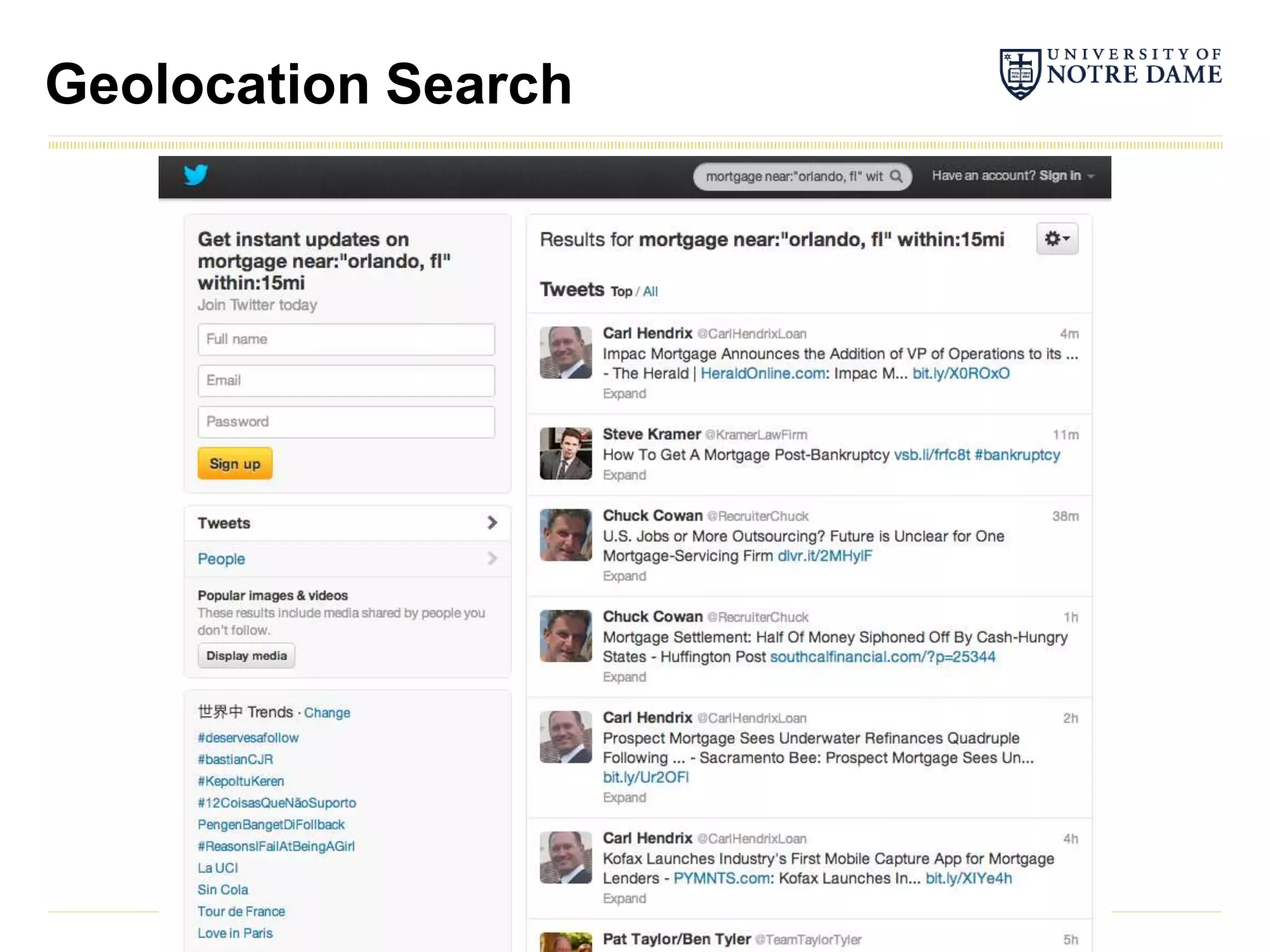 Geolocation Search
 